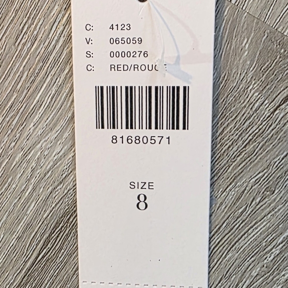 Anthropologie Maeve Red Late Night Frills Flare High-Rise Boho Pants Size 8 - Picture 6 of 7